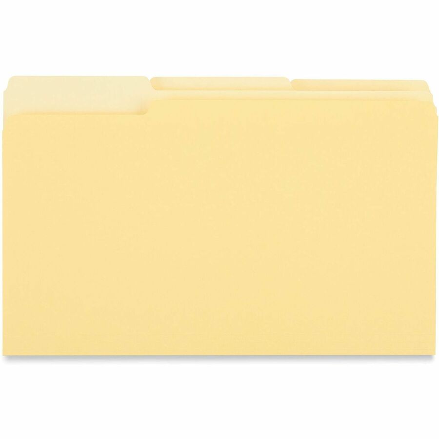 Universal 1/3 Tab Cut Letter Top Tab File Folder, 8.5" x 11", Assorted Tab Position, 11 pt. Stock, Box of 100