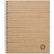 Universal Notebook - 1 Subject(s) - 100 Sheets - Spiral - Medium Ruled, College Ruled Front Ruling - 15 lb Basis Weight - 11" Height x 8.5" Width - White Paper - Brown Kraft Cover