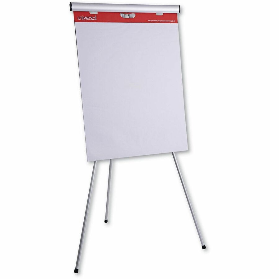 Universal Easel Pad - 1 Subject(s) - 50 Sheets - Tape Bound - Unruled Front Ruling - 15 lb Basis Weight - 34" Height x 27" Width - White Paper - Cardboard Cover - 2 / Carton