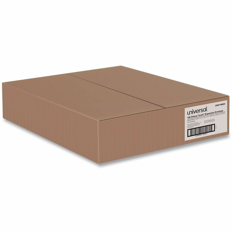 Universal Mailer - #15 1/2 - 18 lb - Self Adhesive - White - Tyvek - 50 / Carton