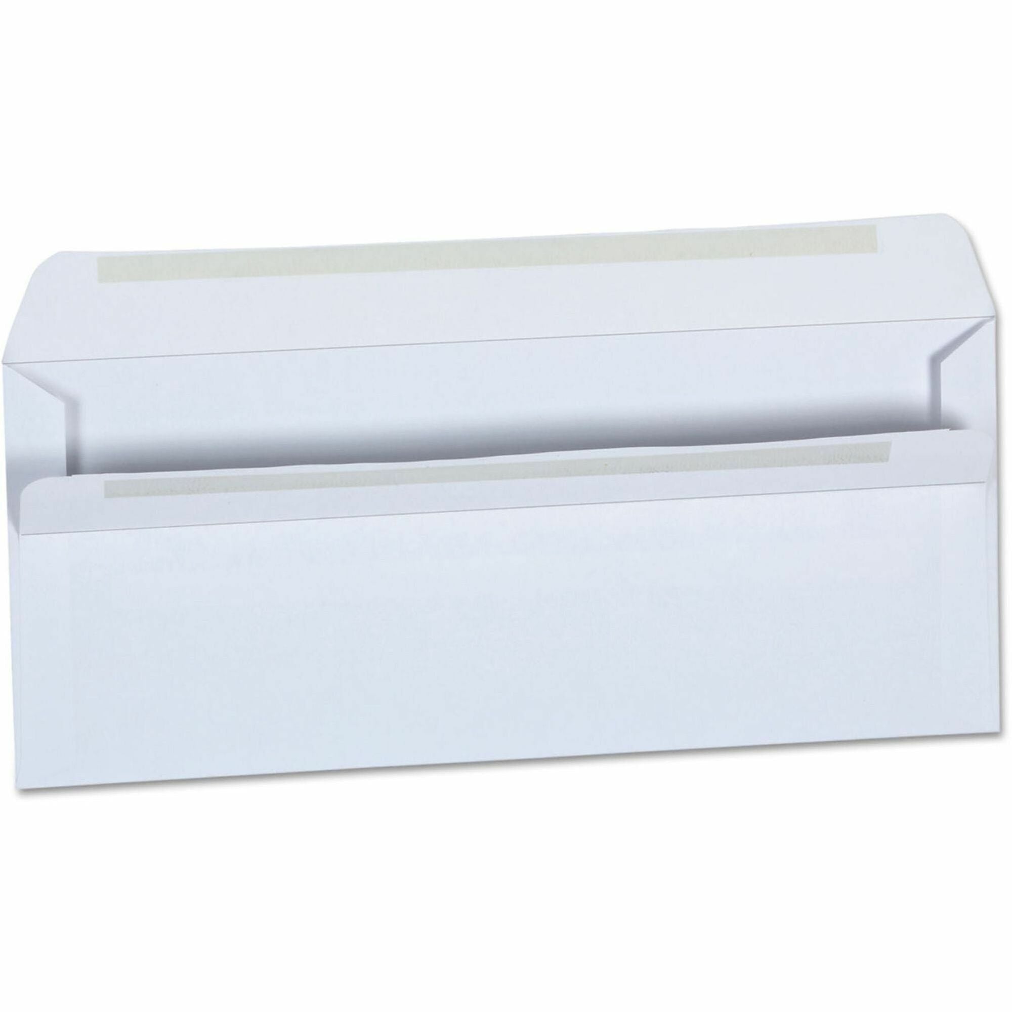 Universal Envelope, #10, 24 lb, Self Adhesive, White, Paper Stock, 500/Box
