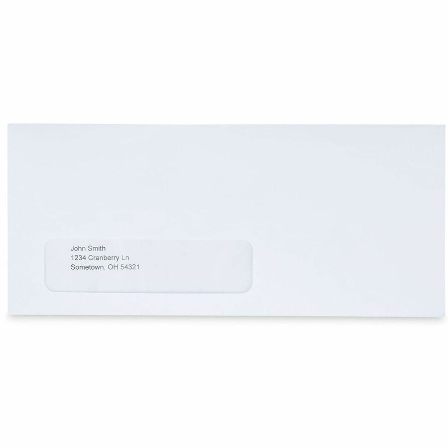 Universal Envelope, Business #10, 24 lb, Self Adhesive, White, Paper Stock, 500/Box