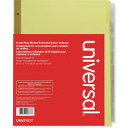 Universal Index Divider - 8 Side Tab(s) - 8.5" Divider Width x 11" Divider Length - 3 Hole Punched - Buff Paper Divider - Clear Plastic Tab(s) - Recycled - Customizable, Double-sided, Gold Reinforced Binding Edge - 6 Set