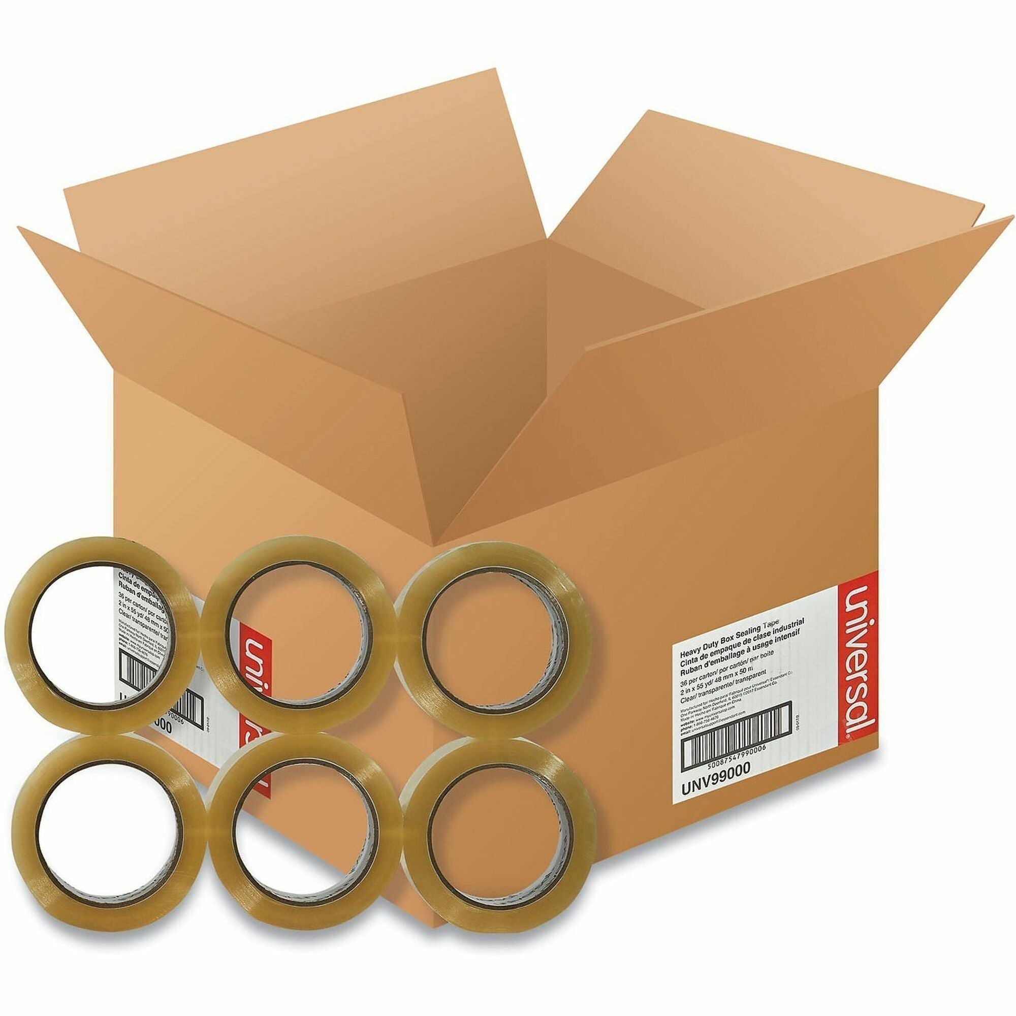 54.60 yd Length x 1.88" Width x 3 mil Thickness - 3" Core - Clear - Resin - Plastic Backing - 36 / Carton