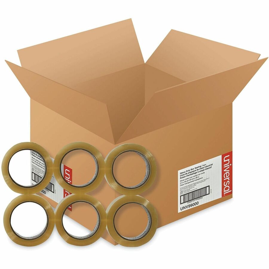 54.60 yd Length x 1.88" Width x 3 mil Thickness - 3" Core - Clear - Resin - Plastic Backing - 36 / Carton