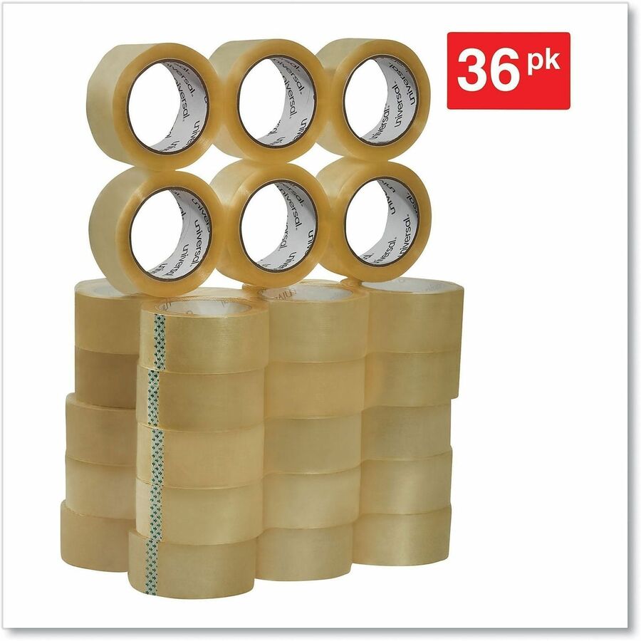 54.60 yd Length x 1.88" Width x 3 mil Thickness - 3" Core - Clear - Resin - Plastic Backing - 36 / Carton