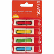 Universal Flag - Rectangle - Blue, Green, Red, Yellow - Removable, Self-stick, Pop-up, Repositionable - Dispenser Included - 140 / Pack