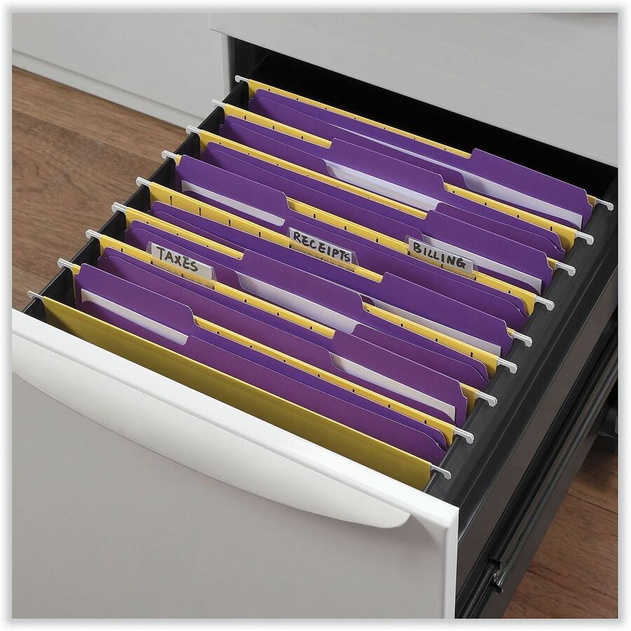 Universal 1/3 Tab Cut Letter Top Tab File Folders, 8.5" x 11", 1" Expansion, Assorted Tab Positions, 11 pt. Stock, Box of 100