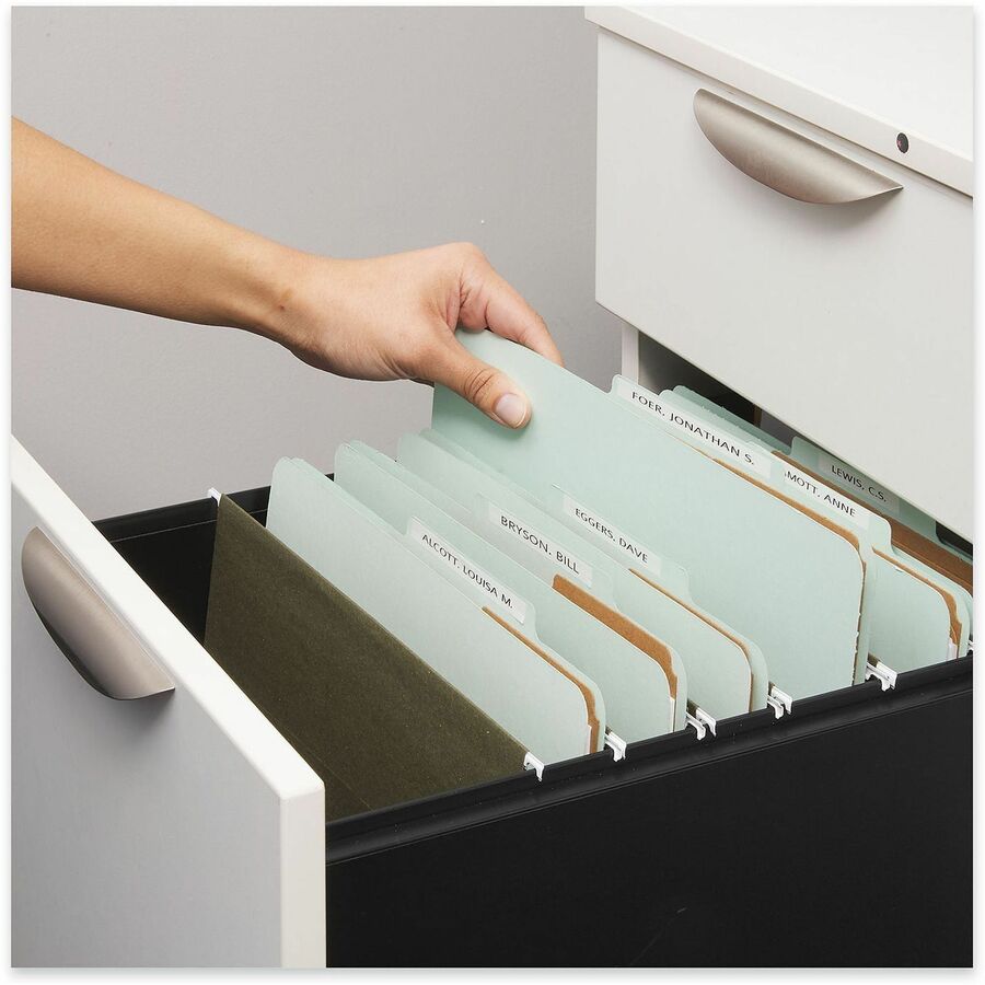 Universal 2/5 Tab Cut Letter Classification Folder - 8 1/2" x 11" - 2" Expansion - 6 Fastener(s) - 2" Fastener Capacity - Top Tab Location - Right of Center Tab Position - 2 Divider(s) - Gray - 10 Box