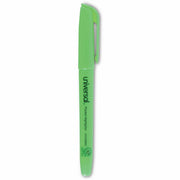 Chisel Marker Point - Fluorescent Green Ink - Green Barrel - 1 Dozen