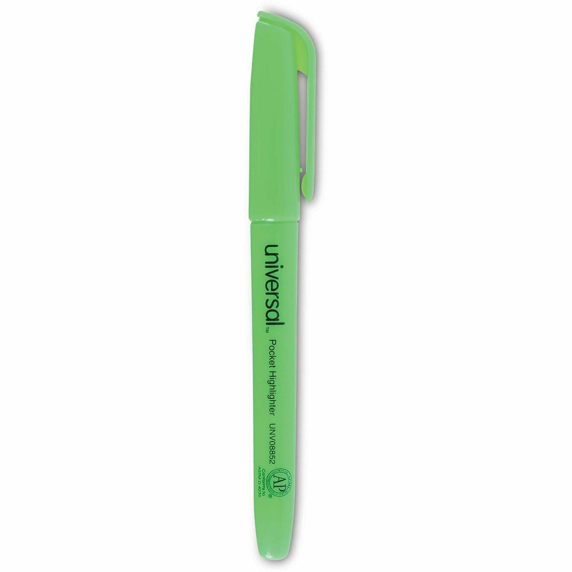 Chisel Marker Point - Fluorescent Green Ink - Green Barrel - 1 Dozen
