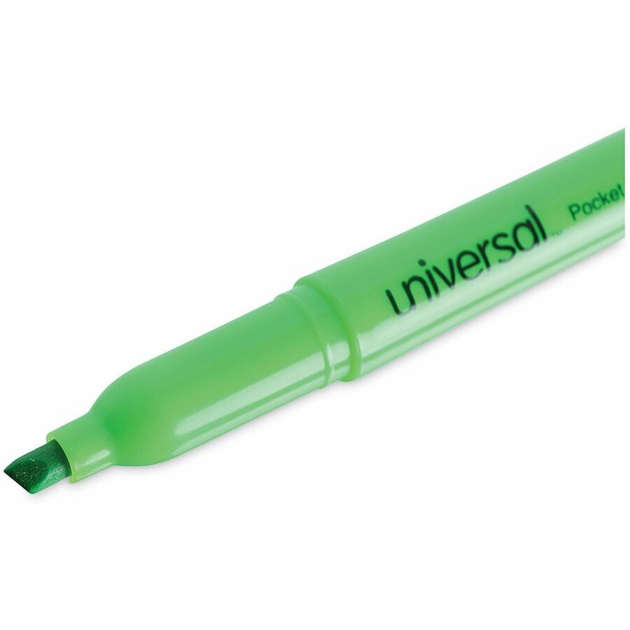 Chisel Marker Point - Fluorescent Green Ink - Green Barrel - 1 Dozen