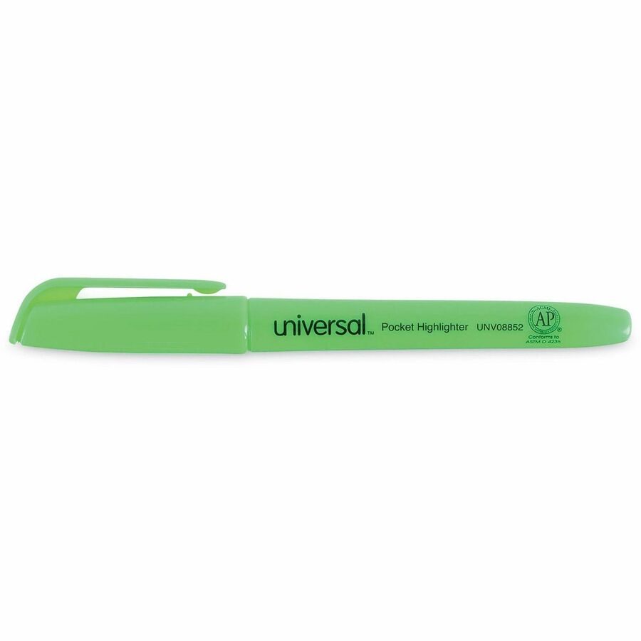 Chisel Marker Point - Fluorescent Green Ink - Green Barrel - 1 Dozen