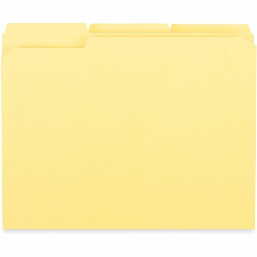 Universal 1/3 Tab Cut Letter Top Tab File Folders, 8.5" x 11", 1" Expansion, Assorted Tab Positions, 11 pt. Stock, Box of 100