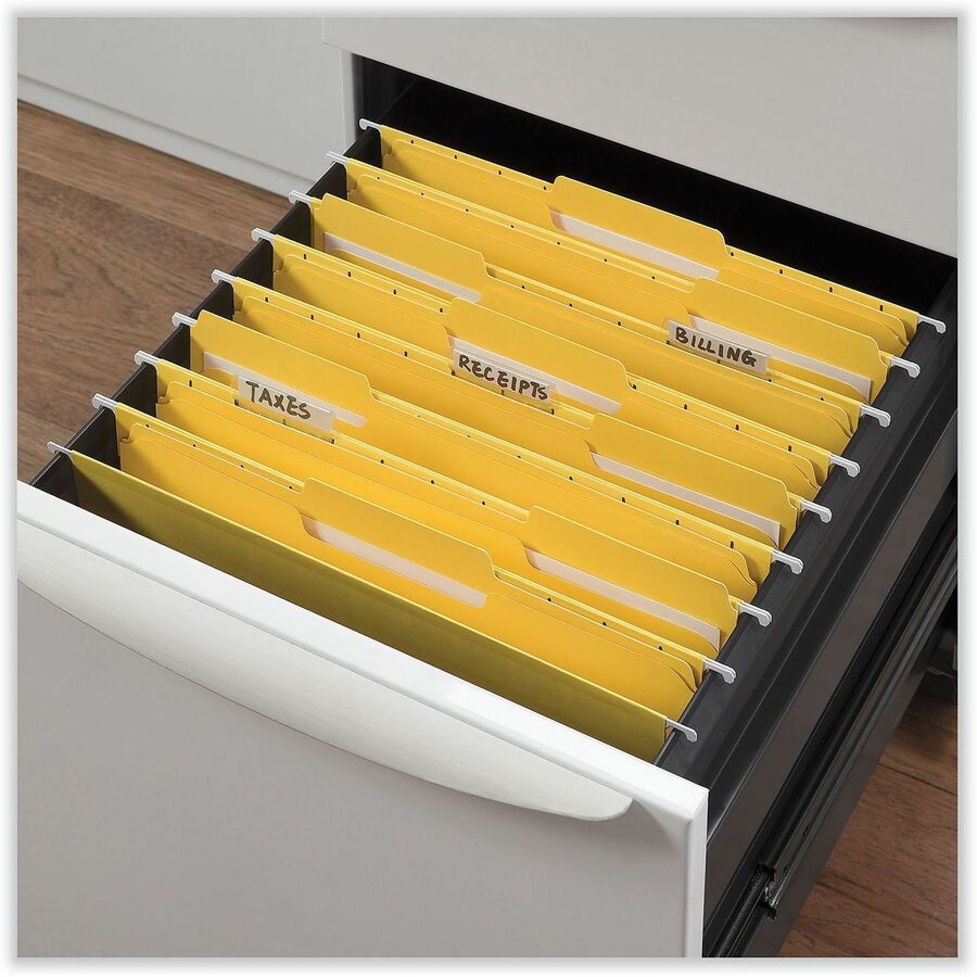 Universal 1/3 Tab Cut Letter Top Tab File Folders, 8.5" x 11", 1" Expansion, Assorted Tab Positions, 11 pt. Stock, Box of 100