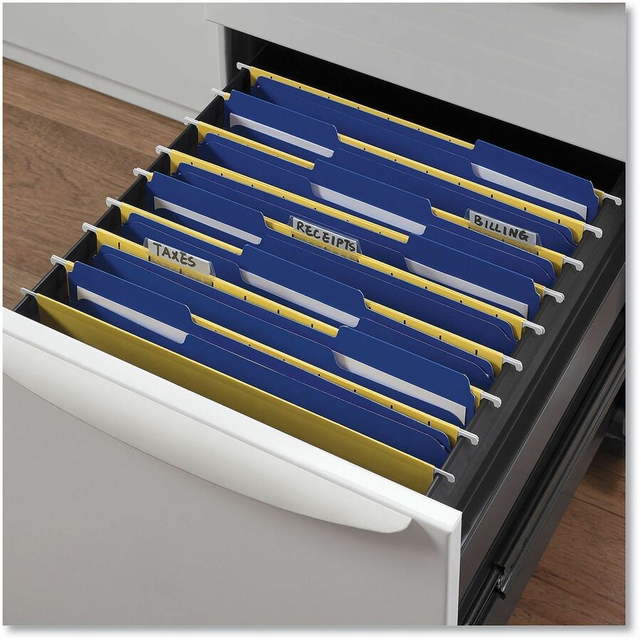 Universal 1/3 Tab Cut Letter Top Tab File Folders, 8.5" x 11", 1" Expansion, Assorted Tab Positions, 11 pt. Stock, Box of 100