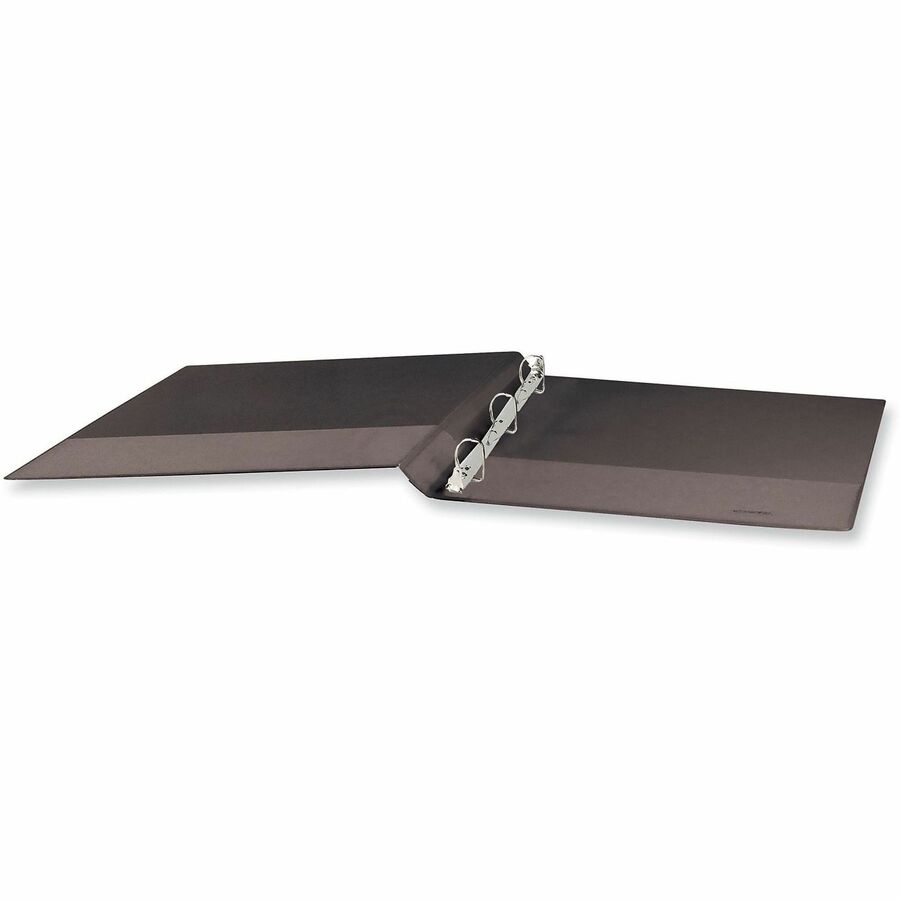 1/2" Binder Capacity - Letter - 8 1/2" x 11" Sheet Size - 120 Sheet Capacity - 3 Ring(s) - Fastener(s): Ring - Pocket(s): 2, Inside Front & Back - Polypropylene - Black - Non-stick - 1 Each