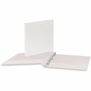 1/2" Binder Capacity - Letter - 8 1/2" x 11" Sheet Size - 120 Sheet Capacity - 3 Ring(s) - Fastener(s): Ring - Pocket(s): 2, Inside Front & Back - Polypropylene - White - Non-stick - 1 Each