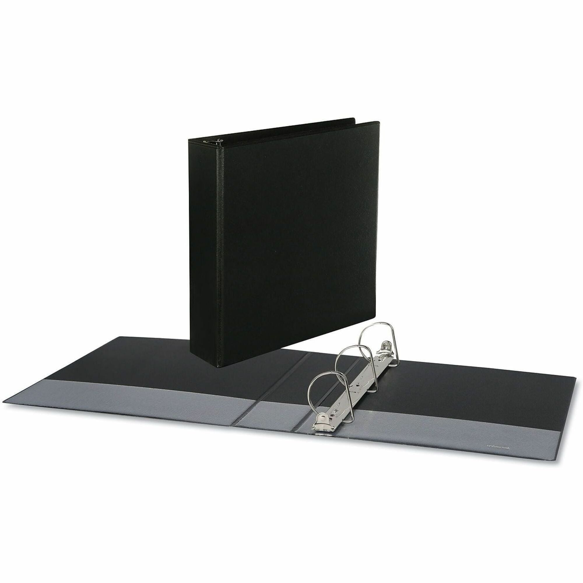 2" Binder Capacity - Letter - 8 1/2" x 11" Sheet Size - 500 Sheet Capacity - 3 Ring(s) - Fastener(s): Ring - Pocket(s): 2, Inside Front & Back - Polypropylene - Black - Non-stick - 1 Each