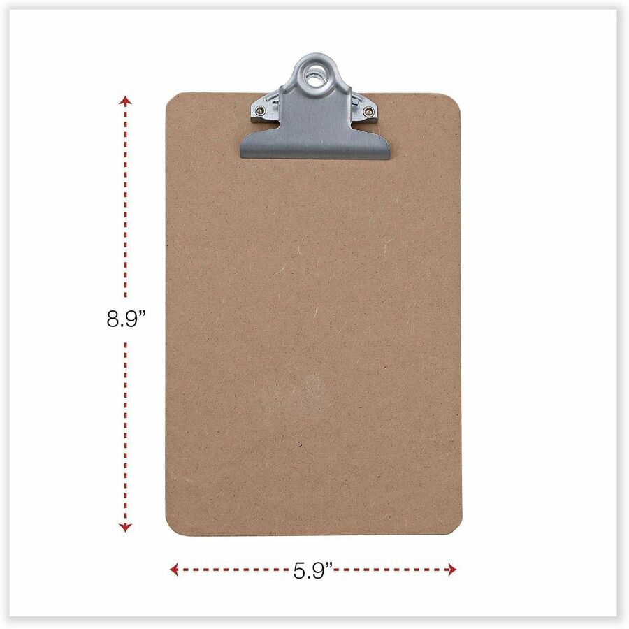 Universal Clipboard - 0.75" Clip Capacity - Storage for Document, Form, Paper - Hardboard - Brown - 1 / Each