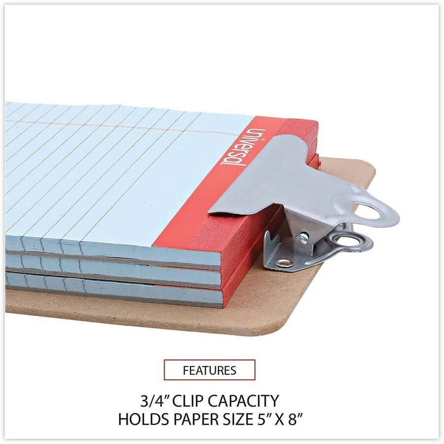 Universal Clipboard - 0.75" Clip Capacity - Storage for Document, Form, Paper - Hardboard - Brown - 1 / Each