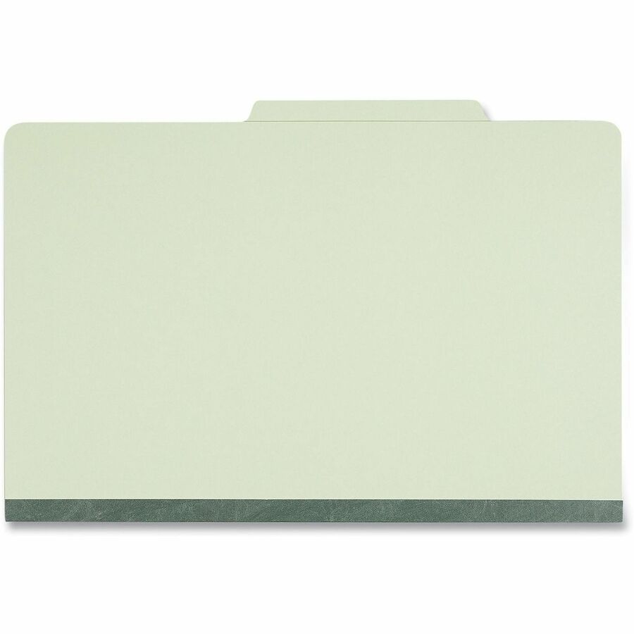 Universal 2/5 Tab Cut Legal Classification Folder - 8 1/2" x 14" - 2" Expansion - 4 Fastener(s) - 2" Fastener Capacity - Top Tab Location - Right of Center Tab Position - 1 Divider(s) - Green - 10 Box