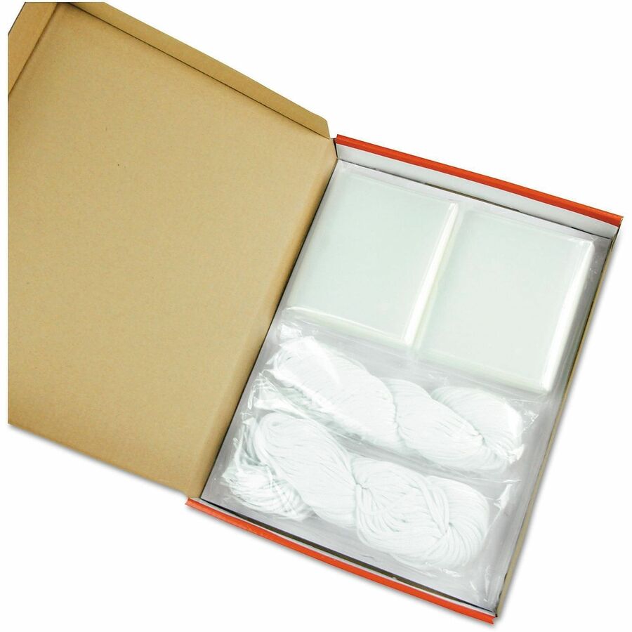 Universal Name Badge Holder, Horizontal, Clear Plastic, Top Loading, Clip-on, 50/Box