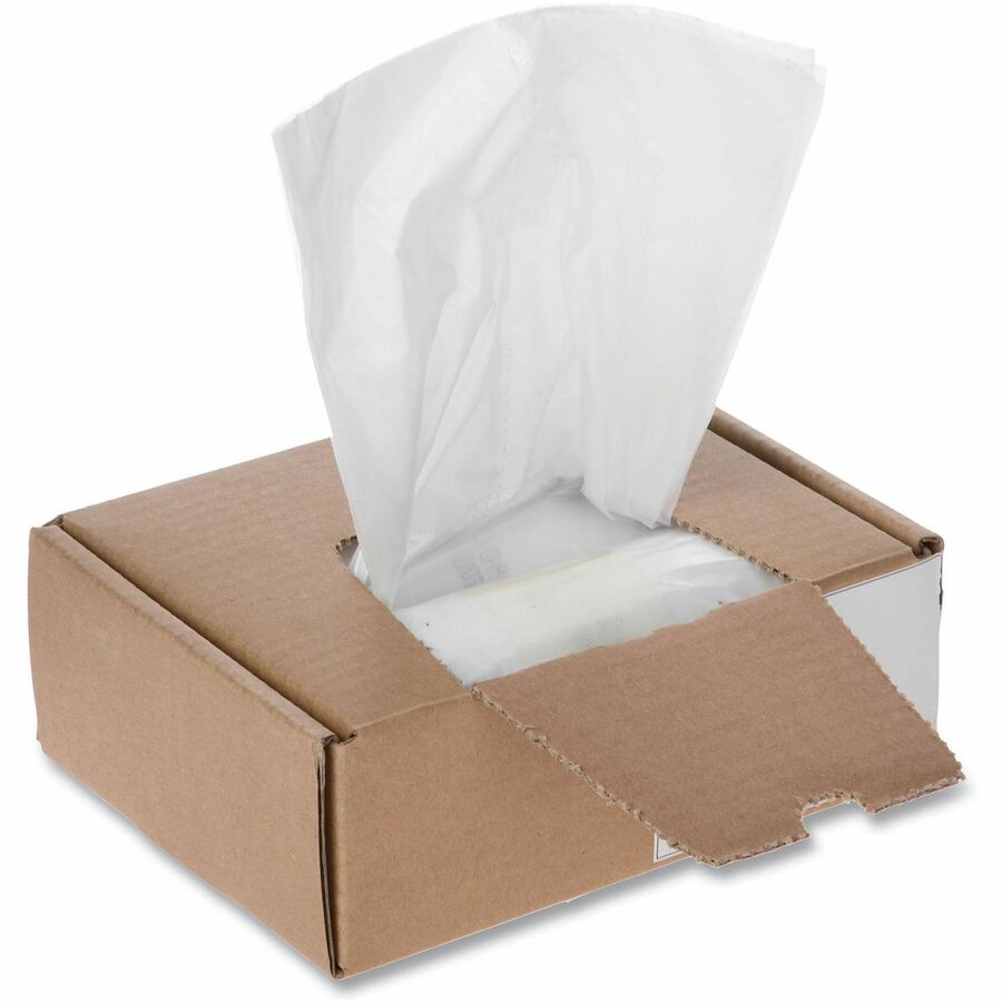 Universal Shredder Bag - 16 gal - 28" Height x 13" Width x 13" Depth - High-density Polyethylene (HDPE) Resin - Clear - 100 / Box