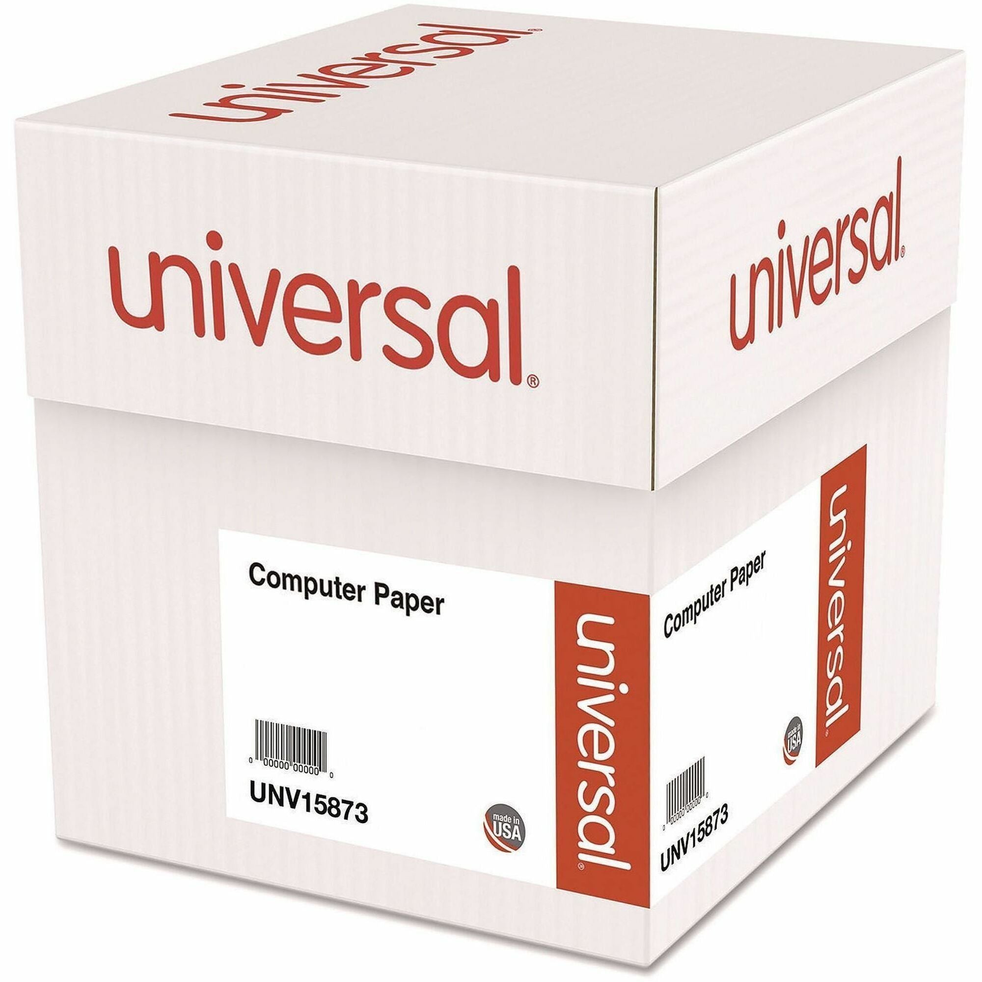 Universal Continuous Paper - 92 Brightness - 15 lb Basis Weight - White, Canary, Pink - 1200 Sheets - 1200 / Carton