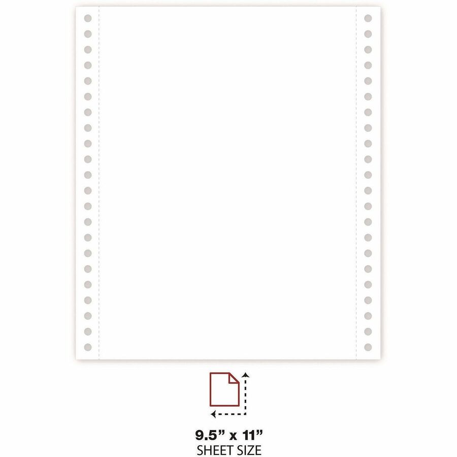 Universal Continuous Paper - 92 Brightness - 15 lb Basis Weight - White, Canary, Pink - 1200 Sheets - 1200 / Carton