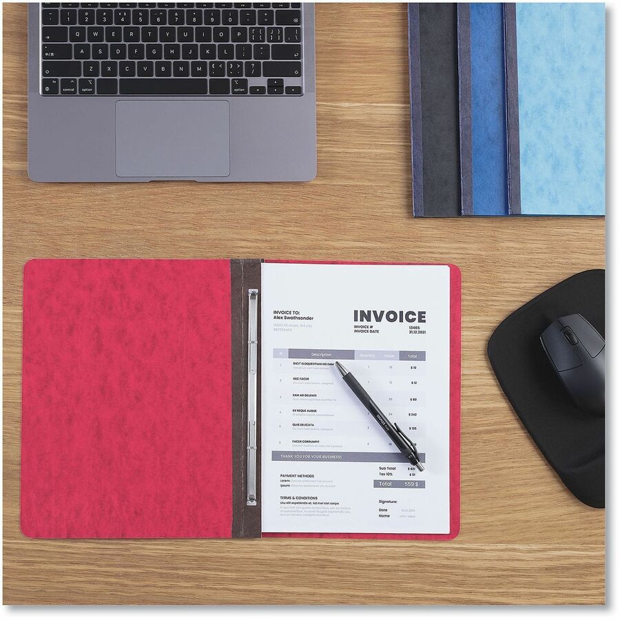 Universal Report Cover, 3" Folder Capacity, 8.5" x 11", 500 Sheet Capacity, 1 Double Prong Fastener, Punched, 1 Each