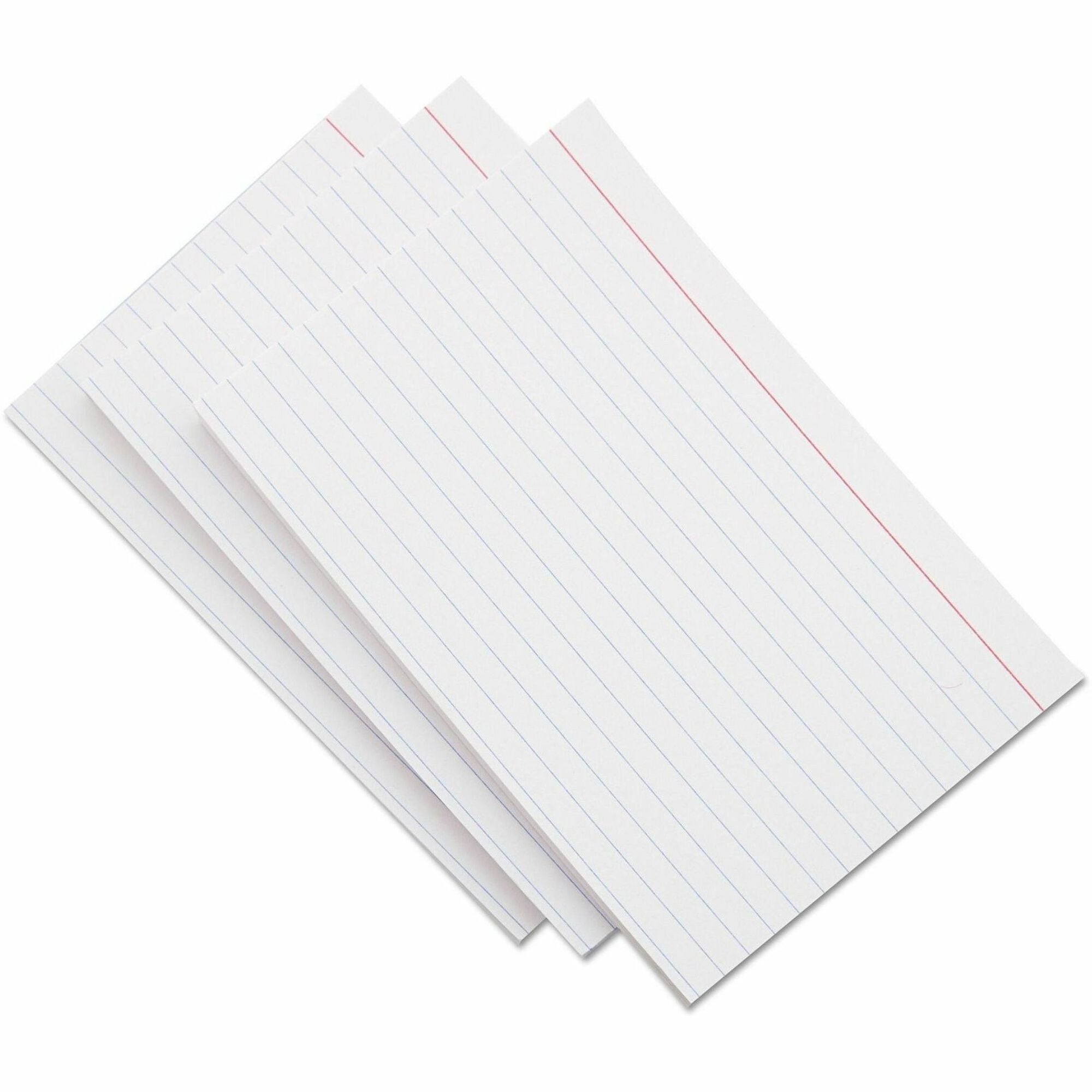 5" Width x 8" LengthRecycled - Ruled - 100 / Pack