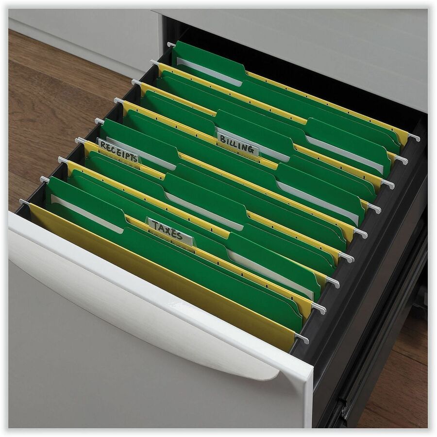 Universal 1/3 Tab Cut Letter Top Tab File Folders, 8.5" x 11", 1" Expansion, Assorted Tab Positions, 11 pt. Stock, Box of 100