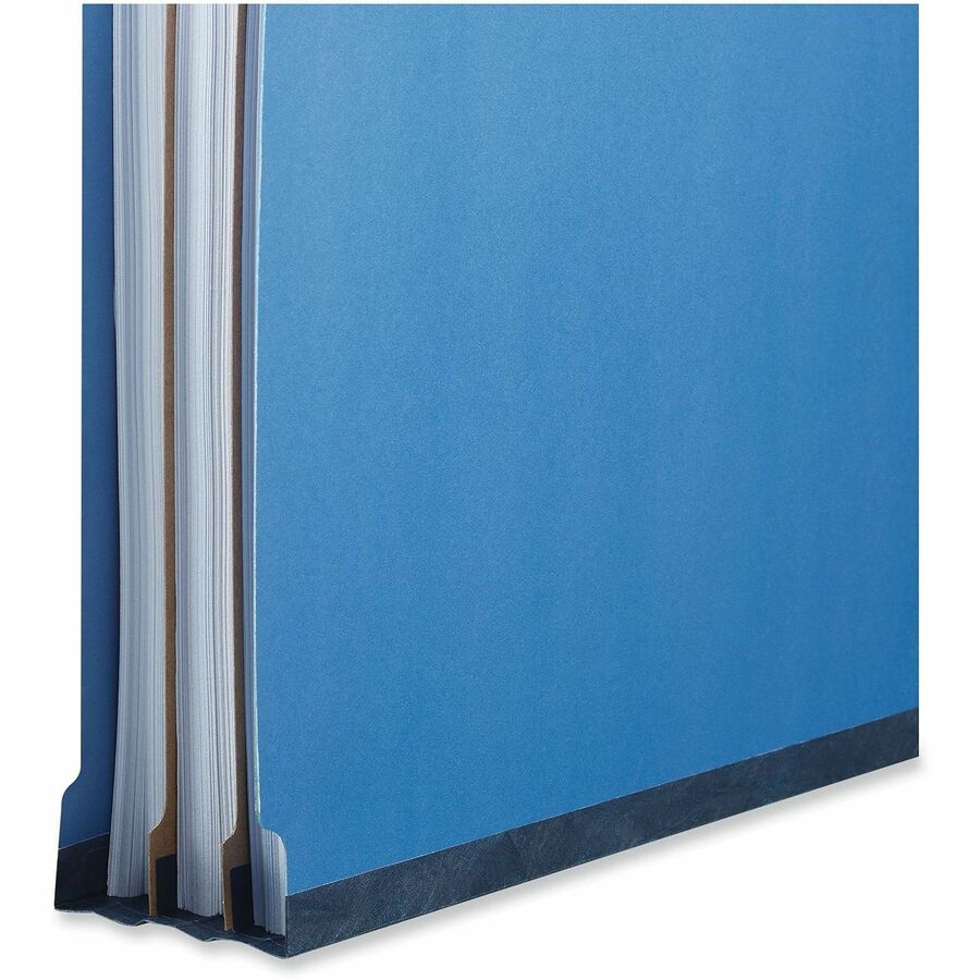 Universal 2/5 Tab Cut Letter Classification Folder - 8 1/2" x 11" - 2" Expansion - 4 Fastener(s) - 2" Fastener Capacity - Top Tab Location - Right of Center Tab Position - 1 Divider(s) - Cobalt Blue - 10 Box