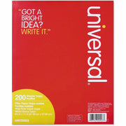 200 Sheets - Wide Ruled, Legal Ruled Front Ruling - Red Margin - 3 Hole(s) - 15 lb Basis Weight - White Paper - 200 / Pack