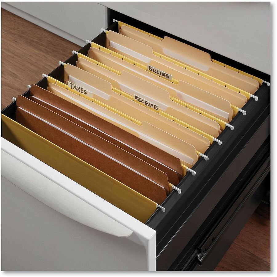8 1/2" x 11" - 3/4" Expansion - Top Tab Position - 11 pt. - Kraft - 100 Box