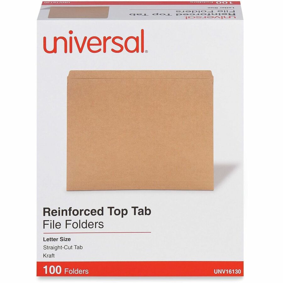 8 1/2" x 11" - 3/4" Expansion - Top Tab Position - 11 pt. - Kraft - 100 Box