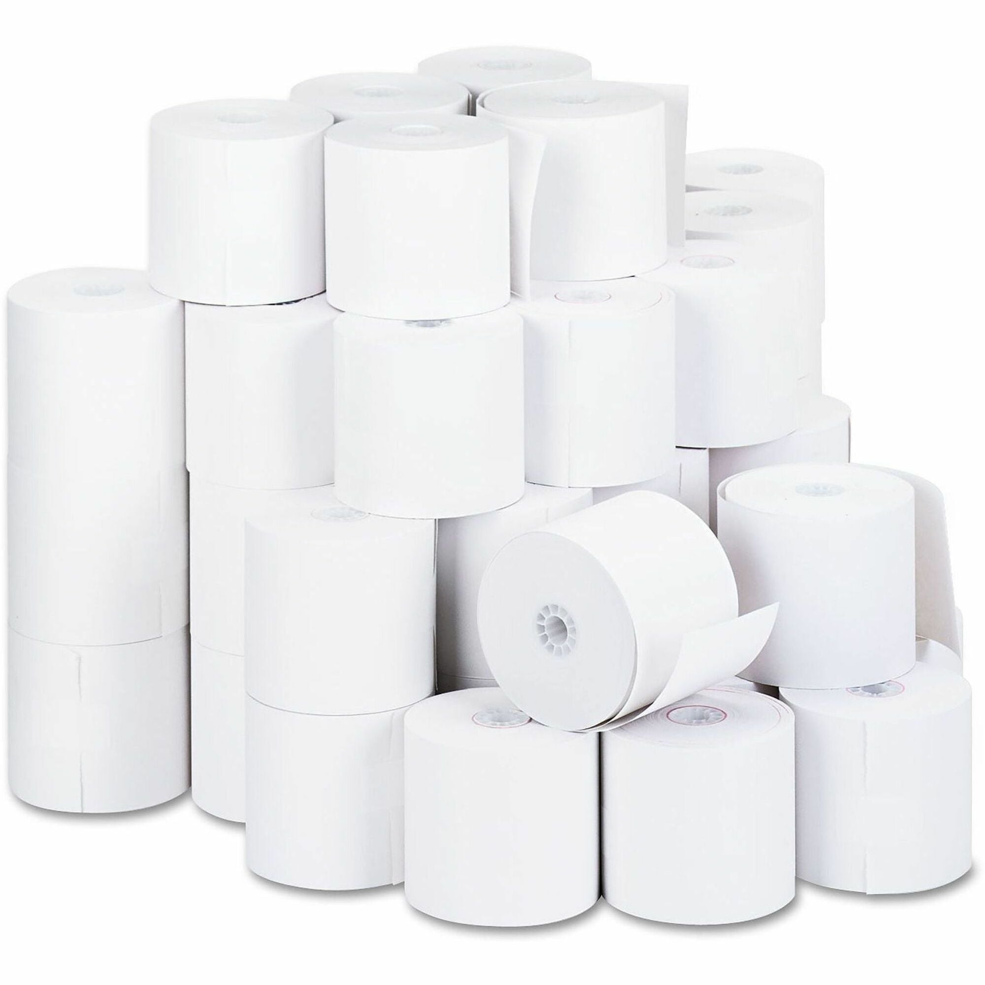 Universal Printable Bond Paper - 2 3/4" x 190 ft - 16 lb Basis Weight - End of Paper Indicator - White - 50 / Carton