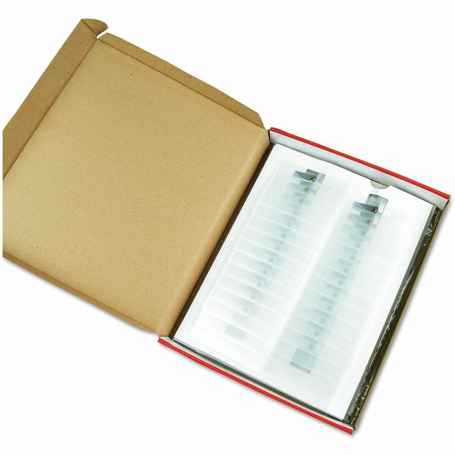 Universal Name Badge Holder, Horizontal, Plastic, Clear, 50/Box