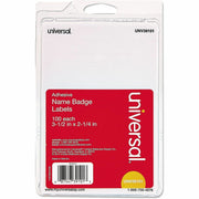 Universal Name Badge Holder - Support 3.50" x 2.25" Media - Horizontal - 4.6" Height x 7.2" Width x 0.6" Depth - White - 100 / Pack