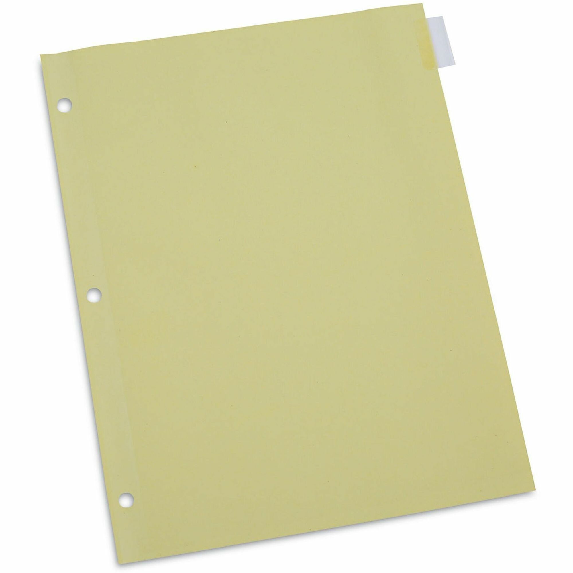 8 Side Tab(s) - Letter - 8.50" Width x 11" Length - 3 Hole Punched - Buff Paper Divider - Clear Plastic Tab(s) - Recycled - Customizable, Mylar Reinforced Edge - 24 / Set