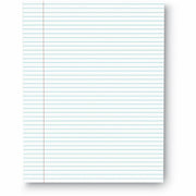 1 Subject(s) - 50 Sheets - Glued - Narrow Ruled Front Ruling - 16 lb Basis Weight - 11" Height x 8.5" Width - White Paper - Chipboard Cover - 1 Dozen