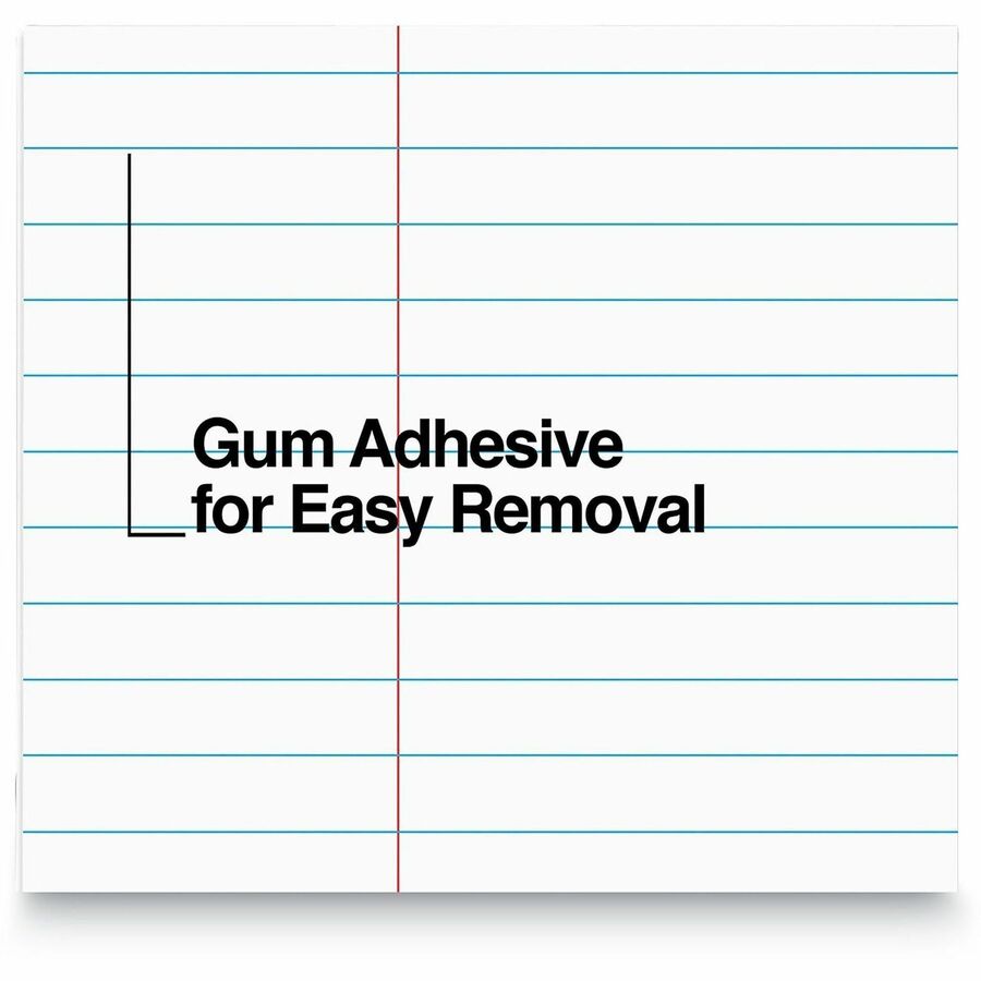 1 Subject(s) - 50 Sheets - Glued - Narrow Ruled Front Ruling - 16 lb Basis Weight - 11" Height x 8.5" Width - White Paper - Chipboard Cover - 1 Dozen