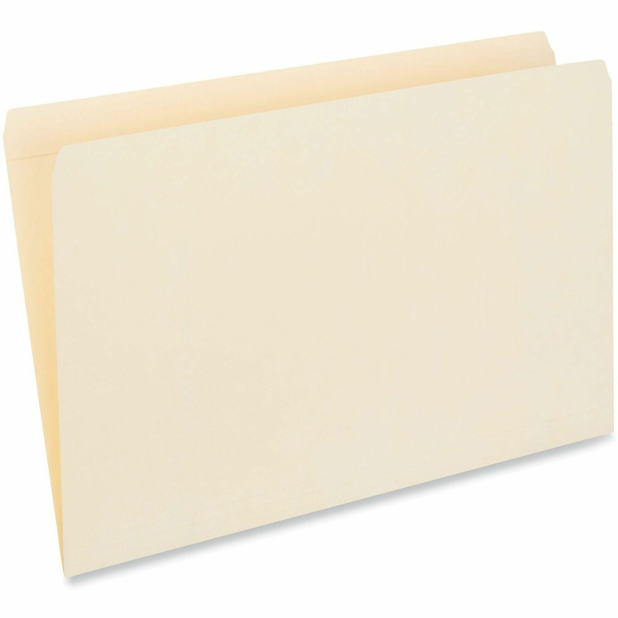 Universal Straight Tab Cut Legal Top Tab File Folder, 8 1/2" x 14", 3/4" Expansion, 11 pt. Manila, Box of 100