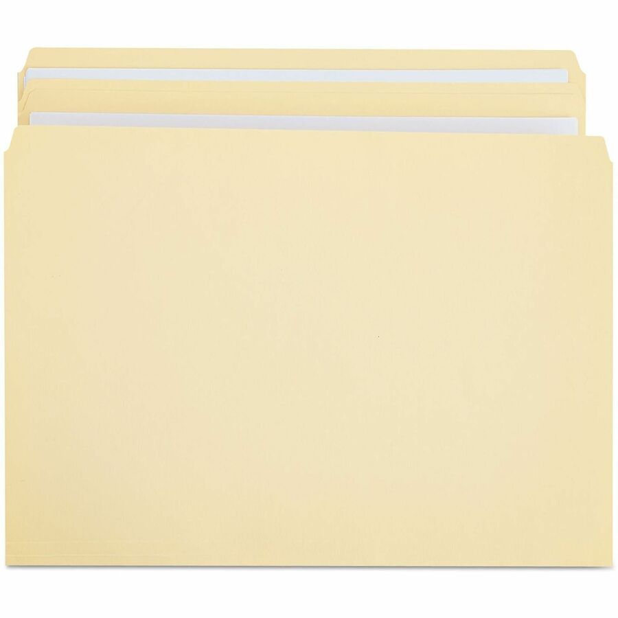 Universal Straight Tab Cut Legal Top Tab File Folder, 8 1/2" x 14", 3/4" Expansion, 11 pt. Manila, Box of 100