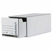 Internal Dimensions: 12.50" Width x 23.25" Depth x 10.75" Height - Media Size Supported: Letter - Medium Duty - Corrugated Fiberboard - White - For Box File - 6 / Carton