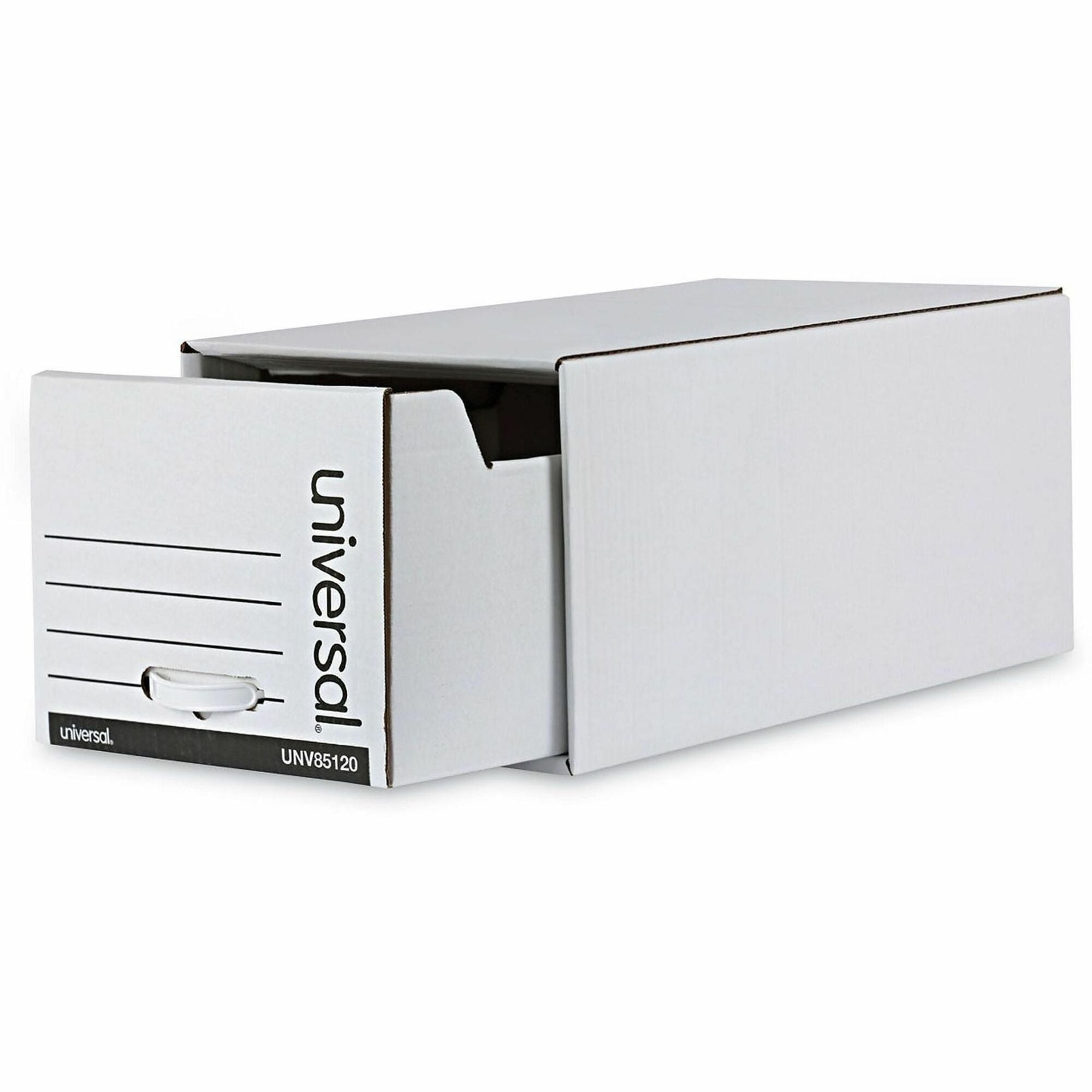 Internal Dimensions: 12.50" Width x 23.25" Depth x 10.75" Height - Media Size Supported: Letter - Medium Duty - Corrugated Fiberboard - White - For Box File - 6 / Carton