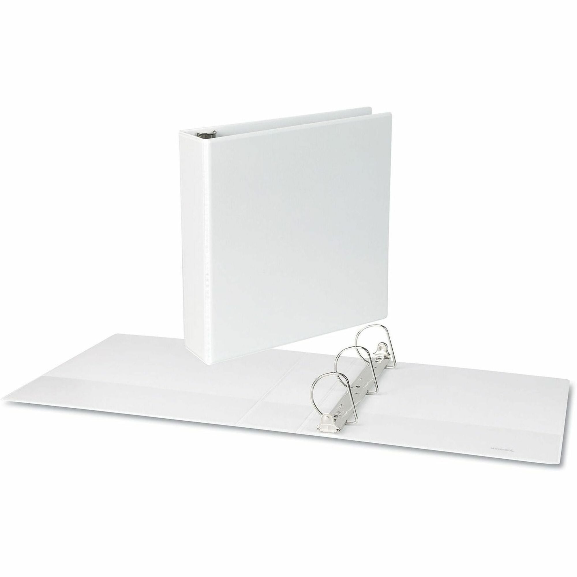 2" Binder Capacity - Letter - 8 1/2" x 11" Sheet Size - 500 Sheet Capacity - 3 Ring(s) - Fastener(s): Ring - Pocket(s): 2, Inside Front & Back - Polypropylene - White - Non-stick - 1 Each