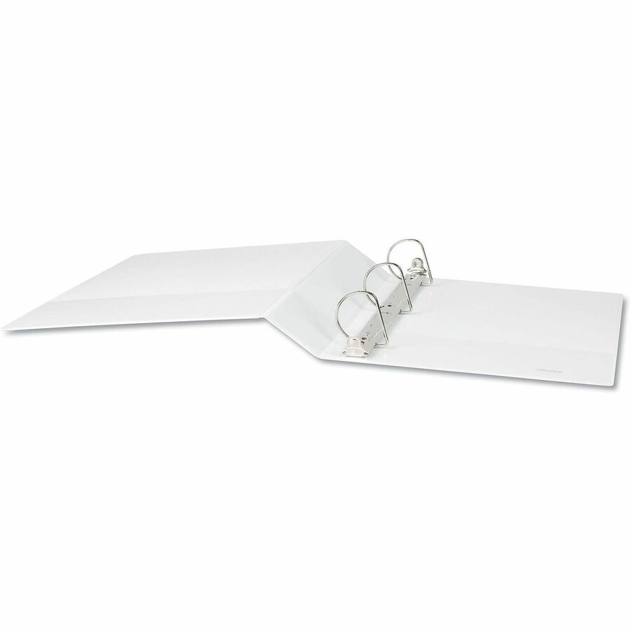 2" Binder Capacity - Letter - 8 1/2" x 11" Sheet Size - 500 Sheet Capacity - 3 Ring(s) - Fastener(s): Ring - Pocket(s): 2, Inside Front & Back - Polypropylene - White - Non-stick - 1 Each