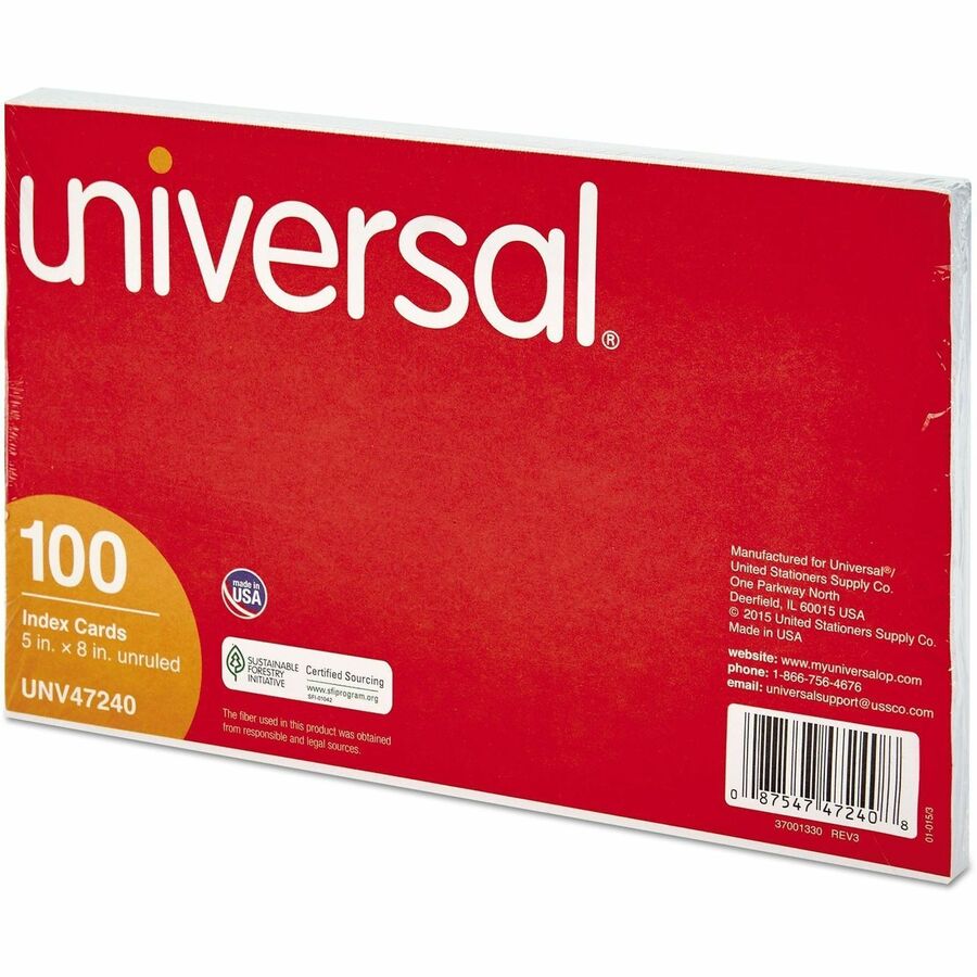 5" Width x 8" LengthRecycled - Unruled - 100 / Pack